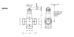 Honeywell V5833A2100 3Yollu Kontrol Vanası 1 1/4''