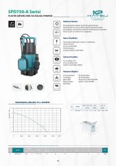 Kaysu SPD750-A Plastik Gövdeli Kirli Su Dalgıç Pompası 1 HP