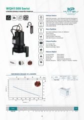 Kaysu WQH1500  Döküm Gövdeli Foseptik Pompası 2 HP