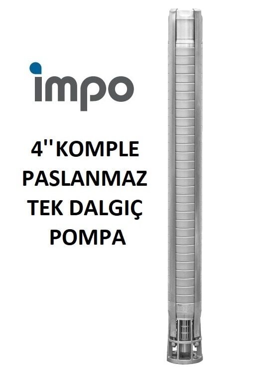 İmpo S4S 02/33 - 4'' Paslanmaz Tek Dalgıç Pompa 215 Mss - 2 HP
