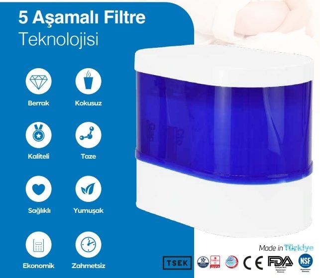 Prizma Plus Su Arıtma Cihazı 12 LT Tanklı 5 Filtreli - Aquatürk